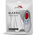Fit Labs No Tie Shoelaces for Kids and Adult - Elastic Flat Shoelaces for Sneakers, Boots, Board Shoes, Casual Shoes - One Size Fits All - Pack of 1 Pair (White)