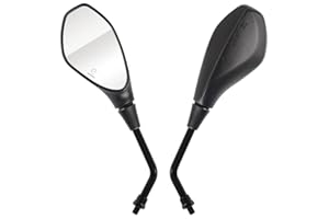 Evermotor universal motorcycle rearview mirror black side mirror E-Mark homologated M10 Kawasaki Suzuki Honda Victory Chopper (E9 001227)