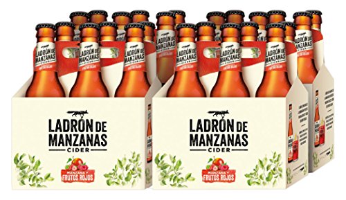 Ladrón de Manzanas Cider Frutos Rojos - 4 Packs de 6 Botellas x 250 ml - Total: 6 L