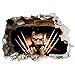 Produktbild X-Men Wolverine Wand zerschlagen späht Kinder-Lieblings-Charaktere 70cm oder 100cm Wandtattoo, Vinyl, Motiv: Wandkunst, Customise4U™ (wolverine smash)