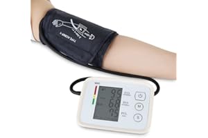 SUYAMIR Misuratore di Pressione Sanguigna, Misuratore di Pressione Arteriosa da Braccio Digitale Automatico da Braccio per uso Casa Misuratore di frequenza cardiaca