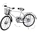 Produktbild alles-meine.de GmbH XXL großes -  Fahrrad / Bike - E-Bike - mit Korb - schwarz / Silber  - incl. Name - 48 cm - aus Metall - Dekofahrrad groß - Innen & Außen - Garten - für Kin..