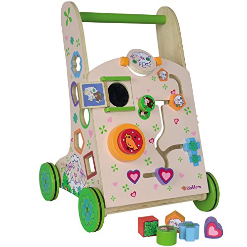 Baby Spiel- und Lauflernwagen Schaf, hochwertiges Holz, 35x51 cm - Spielwagen Lauf Wagen Lernwagen Lauflernhilfe Motorik Spielzeug