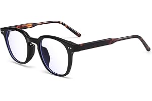 Dollger Blaulichtfilter Brille für Damen Herren Blaue Licht Blockieren Brille Square Blue Light Blocking Glasses Großer Rahmen Brille Anti Blaulicht PC TV Gaming Unisex