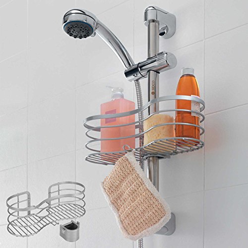 SIDCO ® Duschablage Duschkorb Duschregal Badablage Badregal für Duschstange ohne Bohren - 2