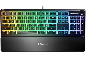 SteelSeries Apex 3 - Gaming Keyboard - 10-Zone RGB Lighting - Premium Magnetic Wrist Rest - Turkish QWERTY Layout