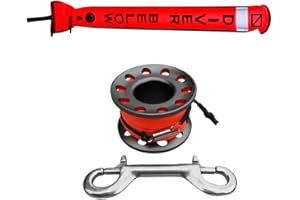 Badiman Scuba Diving SMB Surface Marker Buoy Tube with Dive Reel Spool