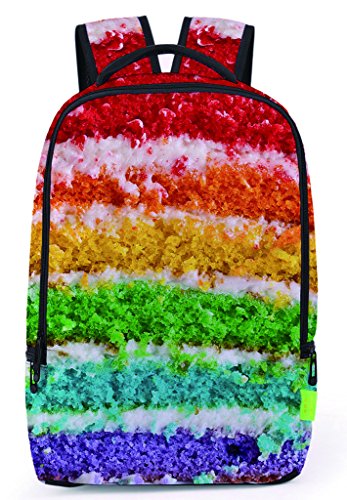 Preisvergleich Produktbild Pizoff Unisex Rucksack Wander Reiserucksack Laptoprucksack Camping Schulrucksack Kinder Rucksack für Freizeit Outdoor Sports mit Regenbogen Druckmuster Y1799-08
