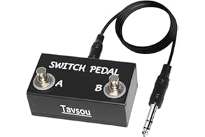 Tavsou Dual Switch Pedal Per pedale effetto chitarra Momentaneo Con TRS Cable Controller a pedale commutatore 6,35 mm