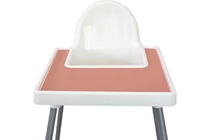 Sodatch 100% Food Grade Silicone High Chair Mat - BPA-Free (Muted) - Compatible with IKEA Antilop Highchair