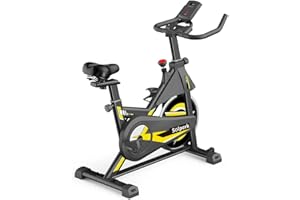 GENERIC Topsolar Exercise Bike, Adjustable Magnetic/Brake Pad Resistance Silent Belt Drive, Indoor Cycling Bike for Home Cardio, Fitness Stationary Bike with 350lbs Weight Capacity &Upgraded Version Seat