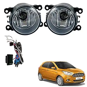 Auto Pearl - Car Fog Lamp Lights with Wiring Kit and Switch for - Figo 2015