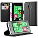 Produktbild Nokia Lumia 530 Hülle in SCHWARZ von Cadorabo - Handyhülle mit Kartenfach und Standfunktion für Nokia Lumia 530 Case Cover Schutzhülle Etui Tasche Book Klapp Style in PHANTOM SCHWARZ