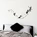 Hotportgift Fairy Flying Man Peter Pan "Second Star To The Right" Tinkerbell Wall Sticker For Nursery Decal (Black)