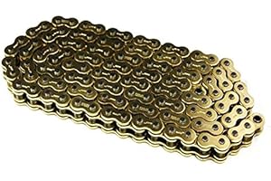 MOTORSPORTGOETZ Spezialverstärkte Kette Ersatzteil für/kompatibel mit EXC SX 125 150 200 250 300 350 400 450 500 520 525 530 Gold extra verstärkt