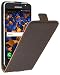 Produktbild mumbi PREMIUM Leder Flip Case für Samsung Galaxy J5 (2016) Tasche braun