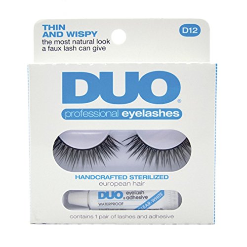 DUO Eyelash Adhesive - Think and Wispy D12 Eyelashes - Thin and Wispy