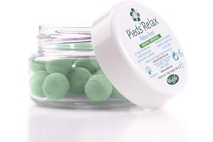 Eurotel Pieds’Relax (Mint) - Foot Bath Treatment - 20 Effervescent Marbles with Calming and Refreshing Essential Oils - Origin: France