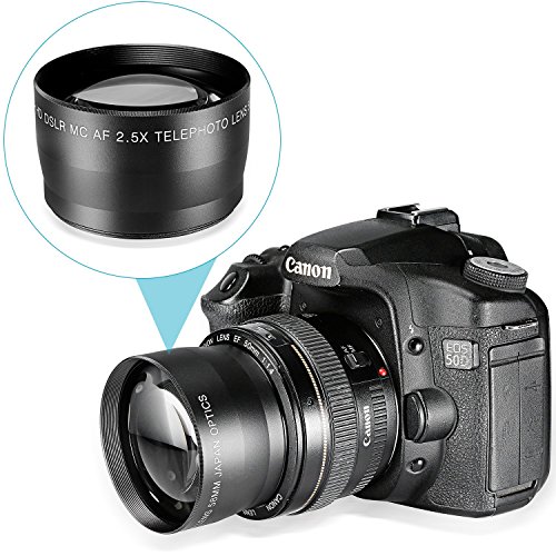 Neewer Objectif grand angle 0 45 X 58 mm et 2 5 x Kit de T l objectif avec adaptation Step-Up Bague 3 adaptateurs 49-58 mm 52-58 mm 55-58 mm avant et arri re d objectif chiffon de nettoyage en microfibre reviews Neewer Objectif grand angle 0 45 X 58 mm et 2 5 x Kit de T l objectif avec adaptation Step-Up Bague 3 adaptateurs 49-58 mm 52-58 mm 55-58 mm avant et arri re d objectif chiffon de nettoyage en microfibre