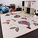 Kids Rug Bird Design Cream Blue Orange Green 80x150 cm