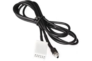 ENJOY-UNIQUE MP3 Audio Adapter Eingangskabel für BMW BMW E60 E63 E64 E65 E66 E87 E88 E81 E82 E90 E91 E92 3,5 mm Buchse 12-poliger Stecker