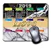 Produktbild Mauspad für Gaming, Komfortables Mauspad, gummierte Unterseite, Rutschfest für Computer, Laptop, personalisierbar, rechteckig, 2019, Kalender, elegant, Schwarz und Weiß Marmor mit Goldener Liebe