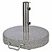 Produktbild Sonnenschirmständer aus Granit - rund - Gewicht 30 kg - Schirmständer mit Rollen und Feststellschrauben