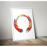 Zen inspirierte Aquarelldruck, Yoga poster A1 23.4 x 33.1 Zoll