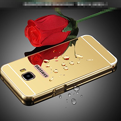 Vandot Aluminio del Metal Carcasa Protectora Protector Funda para Samsung Galaxy S7 G930F  FUSION MIRROR  Reflexi  n Brillante Radiante de Lujo PC Espejo  Protecci  n gota   Tecnolog  a de absorci  n de impactos  Bumper Case - Nergo