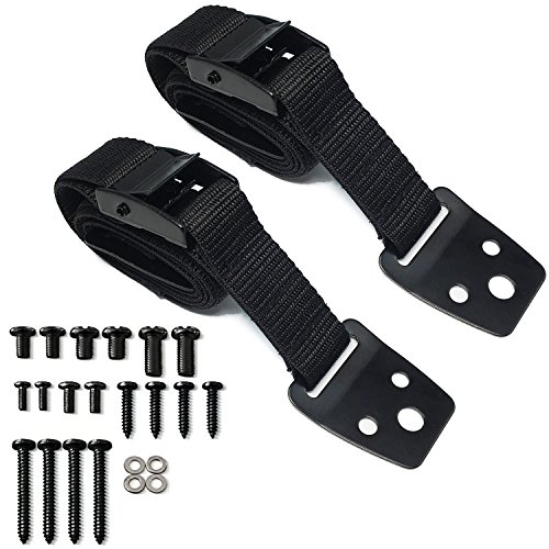 WALI Heavy Duty Anti-Tip Straps for Furniture and TVs/Baby Safety Protection, Fit Most Flat Screens, All Mounting Hardware Included, 2 Pack, Black (WL-TAS001)