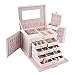 Produktbild ROWLING Schmuckkästchen weiß Schmuckkasten Kosmetikkoffer Schatulle Schmuckschatulle