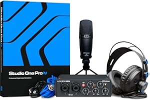 PreSonus AudioBox 96 Studio - USB-Audio-Interface, Bundle für Aufnahme und Produktion mit Mikrofon, Kopfhörer & Software, 25th Anniversary Edition