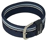 Uhrenarmband 20mm Textil für Damenuhr Casio Baby-G Durchzugsband BG-1004AN blau