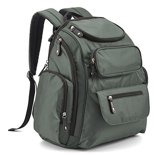 Preisvergleich Produktbild Evecase Baby Wickelrucksack Wickeltasche mit Wickelunterlage Multifunktional Segeltuch Große Kapazität Babytasche Kein Formaldehyd Reisetasche für Unterwegs