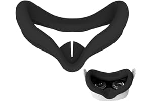 Deilonie Facial Interface & Face Cover Pad for Oculus Quest 2, Sweat-Proof PU Quest 2 Face Pad, Compatible with Meta Quest 2 Accessories, Black