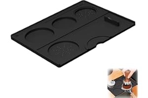 DAGORD Tapis Tassage Expresso 20x25 cm Tapis en Silicone pour Machine à Café Antidérapant Tapis Expresso Café Tamper Tapis pour la Maison la Cuisine le Bar le Café - Noir
