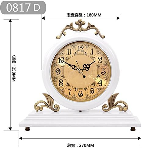 Continental Sitting-Modern Living Room Wooden Two-Sided Clock Stylish Mute Bedroom Desktop Pendulum ,0817A Part
