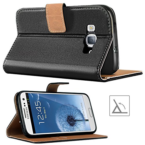HOOMIL Funda Samsung Galaxy S3  Cuero Premium Fundas para Samsung S3   S3 Neo Carcasa Case  H3035  Negro 