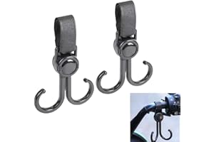 GYWHOOFT 2 Pezzi Gancio per passeggino, Girevole a 360° Ganci Passeggino Universali, Gancio Multifunzione per Passeggino, per Carrozzina, Sedie a Rotelle