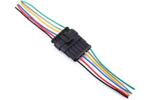 Keenso 5 Sets 3/4/5/6-polige wasserdichte elektrische Steckverbinder-Buchsen-Kit Auto Auto Draht elektrischer Stecker Stecker mit Draht Auto- Und Motorradteile