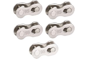 Fongmore 5 paia di 10 pezzi catena a maglie mancanti per bicicletta, riutilizzabili, a sgancio rapido, connettori in acciaio per 6-7-8-9-10 velocità