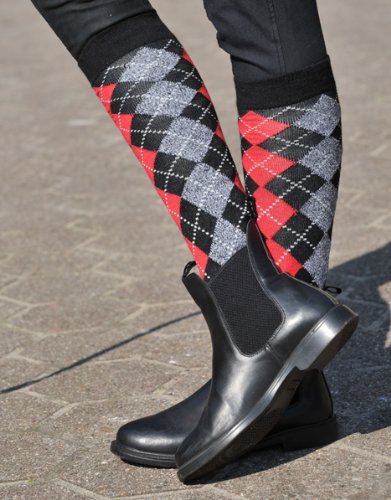 Hkm-Fashion-Socks-ideal-for-equestrian-golf-etc-Deep-BlueRed-6930-Euro-29-31