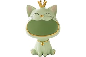 BLOOOK Statua Gatto,Vassoio Portachiavi,Svuotatasche,Gatto Fortunato,Regali Tema Gatto per Amanti dei Gatti Gadget,Porta Caramelle da Tavolo,Organizer Gioielli,Centrotavola Moderno Design