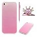 Produktbild iPhone 5 / iPhone 5S / iphoneSE Hülle,SKYXD [Glitzer Rosa Farbverlauf] Gummi Brillianter Leichtes Glatt Weiche Dünn Silikon Gel Schutzhülle mit [Kaiserkrone Handyanhänger + Eingabestifte] Rutschfest Stoßfest Handy Tasche Etui für Apple iphone 5/5S/SE Soft Case Gradient Shine Bling Cover With Stylus Dust Plug