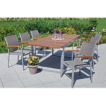 Gartenmöbel-Set Naxos, 7tlg mit Ausziehtisch: Amazon.de ...