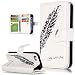 Produktbild Roreikes Apple iphone 5C , iphone 5C Case, Hülle Muster Blume Strap Wallet Cover Tasche Bunte Retro PU Leder Flip Case Handytasche Muster Schutz Hüllen im Bookstyle Handyhülle Ledertasche mit Stand mit Neun Funktion Kartenfächer Magnetverschluss Magnet Etui Schale Schutzhüllen für Apple iphone 5C
