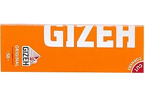 GIZEH Original Blättchen zum Selbstdrehen – Regular Size – Cut Corners - 50er Pack á 50 Premium Paper (23.5 g/m²)
