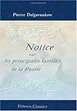 Image de Notice sur les principales familles de la Russie: Par le comte d'Almagro