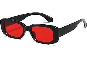 kimorn Gafas de sol rectangulares para mujeres y hombres, gafas de moda Retro a la moda de los años 90, marco cuadrado de protección UV 400 Vintage K1200