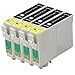 Price comparison product image Odyssey Supplies High-Quality Ink Cartridges, Compatible with Epson Stylus SX200, SX215, D120, D78, D92, DX4000, DX4050, DX4400, DX4450, Office B40W, BX300F, BX310FN, BX600FW, BX610FW, stylus S20, S21, SX100, SX105, SX110, SX115, SX205, SX210, SX215, SX218, SX400, SX400w, WIFI, SX405, SX405w, SX410, SX415, SX510W, SX515W, SX600FW, SX610FW - 4 black T0711